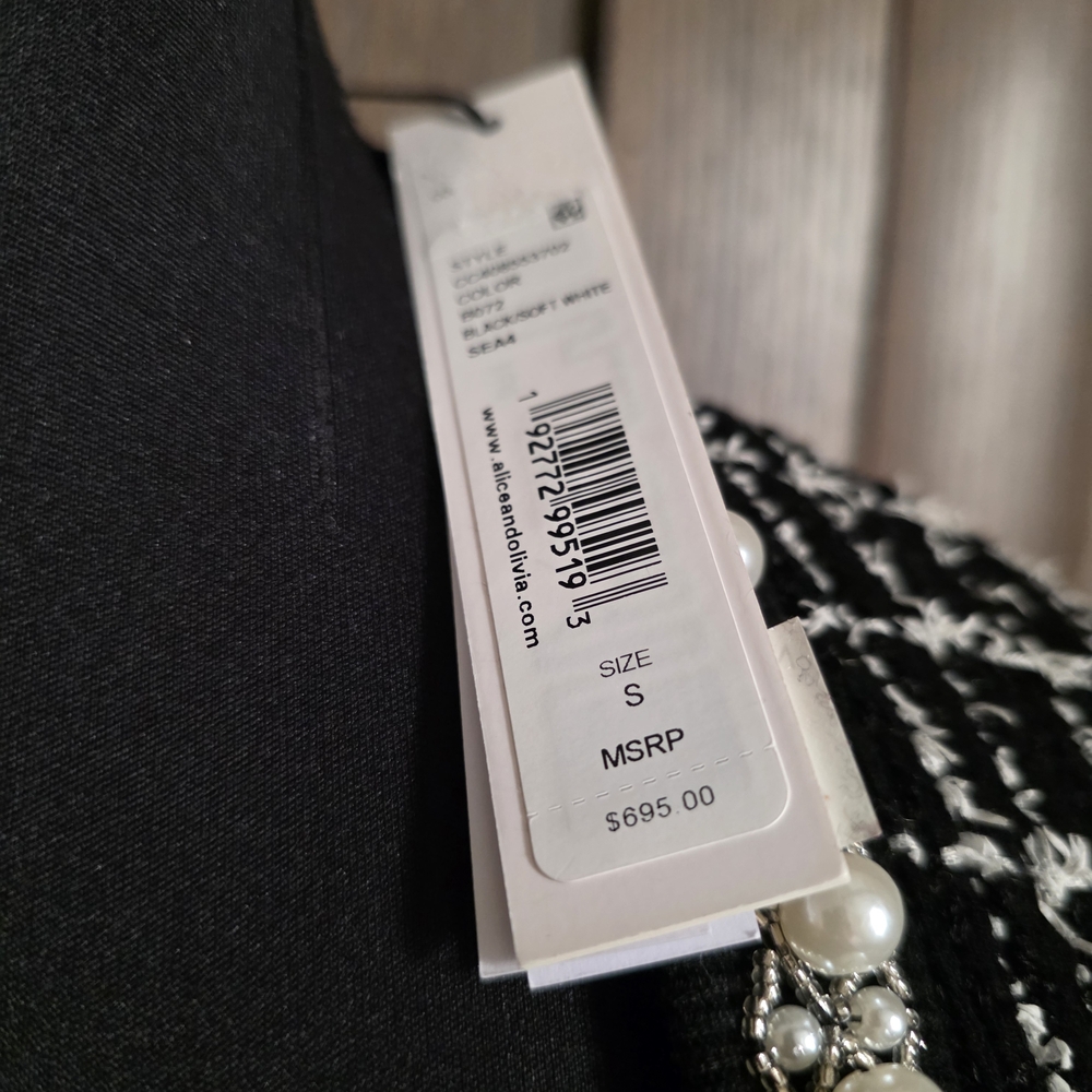 Alice + Olivia Tweed Embellished Cardigan - Picture 4 of 6